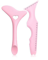 2pcs Eyeliner Stencils Multifunctional Eye Makeup Tool Silicone Winged Eyeliner Tool for Makeup Beginners for Eyeliner Eyelash Eyebrow Lip Line and Face Contour